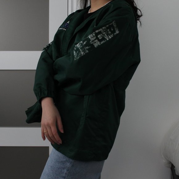 Retro Dark Green Puma Windbreaker - Picture 3 of 7